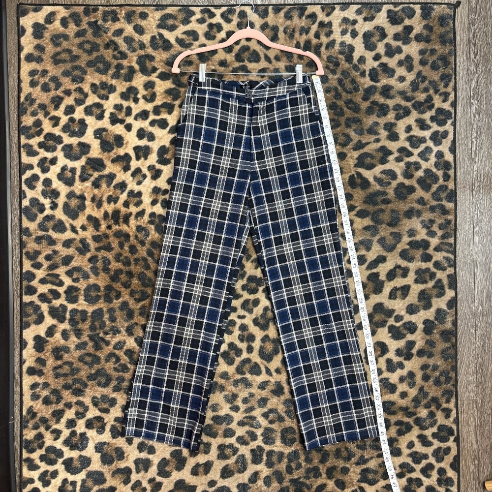 John Galt Blue Plaid Pants